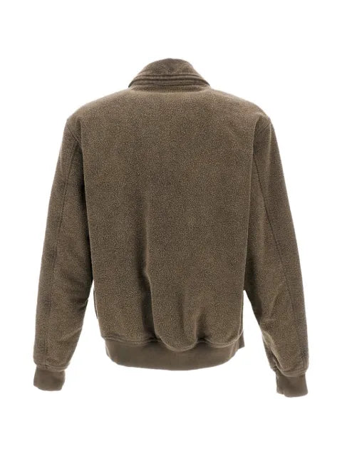 original vintage style fleece-texture bomber jacket