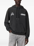 AllSaints graphic-print washed-effect hoodie