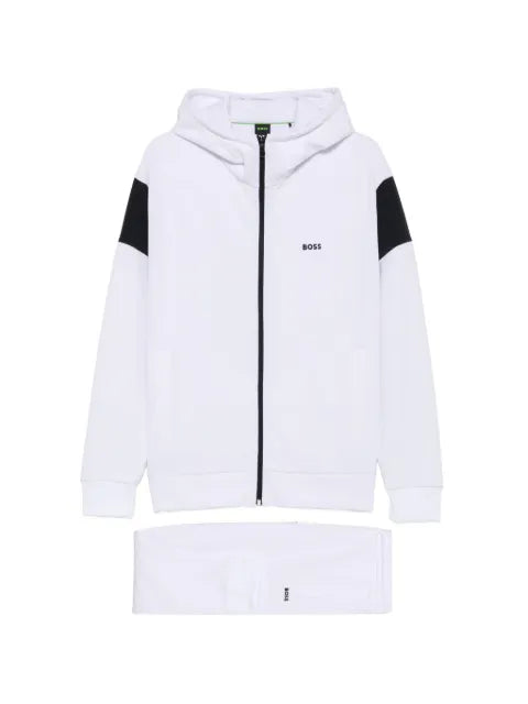 BOSS logo-print colour-block tracksuit