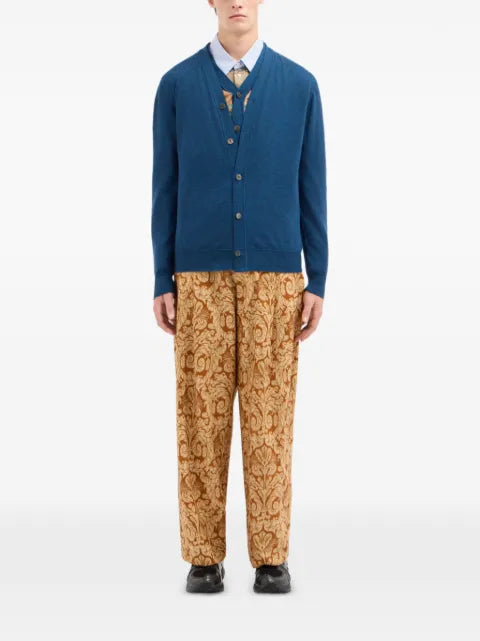 Pierre-Louis Mascia Tricot tapestry-inset wool cardigan