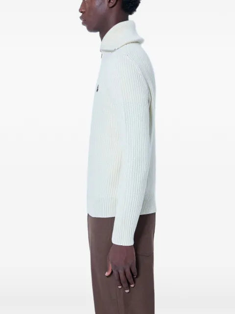 Moncler half-zip ribbed sweater