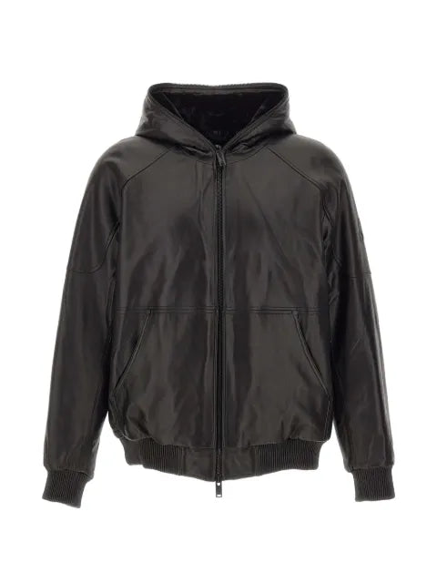 Moose Knuckles Neo leather hooded jacket