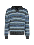 NN07 Erling striped polo-collar sweater