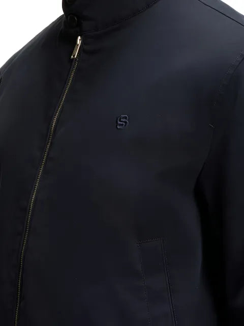 BOSS water-repellent jacket in mercerised stretch cotton