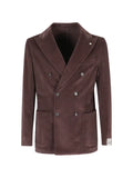 l.b.m. corduroy double-breasted blazer
