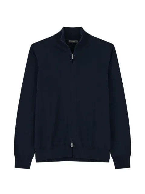 Boggi Milano full-zip jumper in extrafine merino-wool