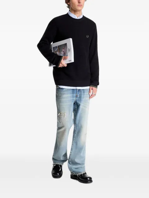Fred Perry waffle-stitch sweater