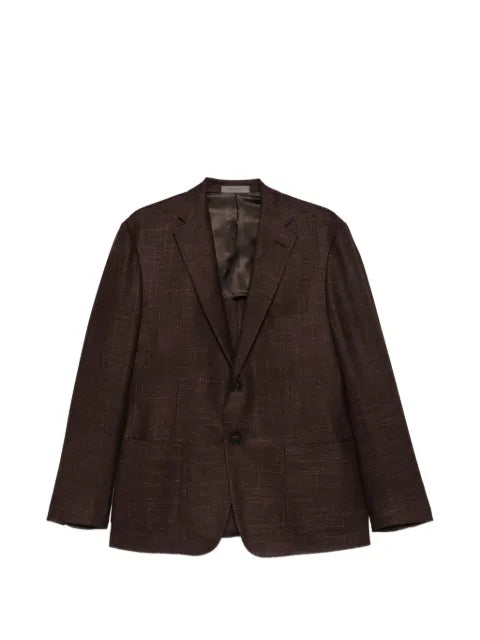 Corneliani textured-finish single-breasted blazer