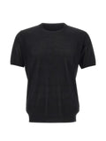 Kangra short-sleeve ribbed-trim sweater