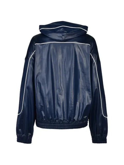 BREATH piping-detail half-zip hoodie