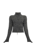 ROA zip-up mohair-blend cardigan