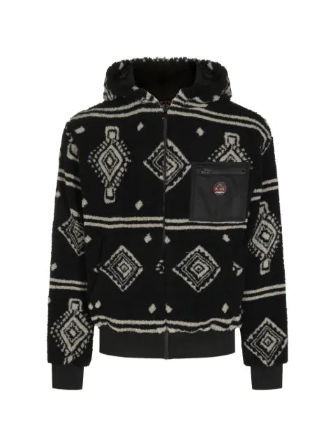 Mauna Kea geometric-pattern fleece hoodie