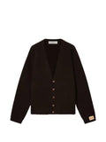 Golden Goose cardigan in casentino-effect brown wool