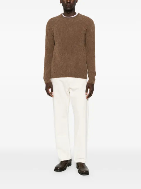 Zanone ribbed-knit raglan-sleeve sweater