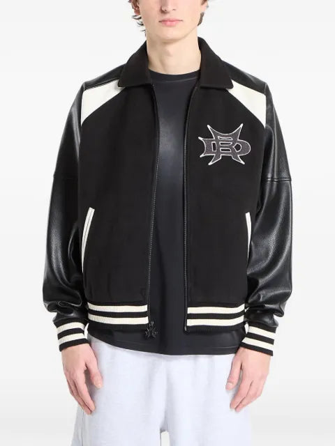 Ripndip Luther faux-leather trims jacket