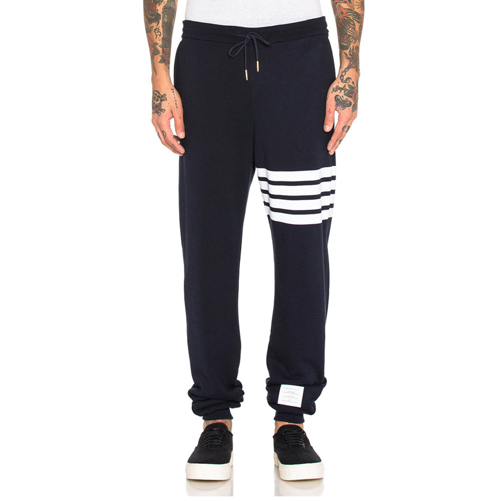 Thom Browne Style Four-Bar Unisex Sweatpants