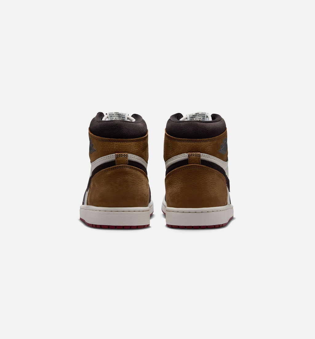 Air Jordan 1 Retro High OG Love Letter Men's Sneakers - Dark Brown / Red / Light Brown