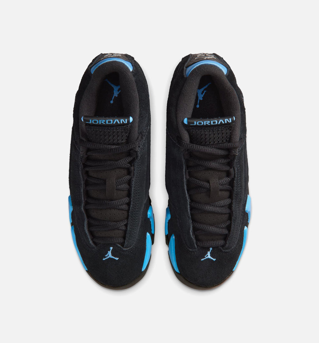 Air Jordan 14 Retro Black University Blue Grade School Lifestyle Shoes - Black/White/University Blue
