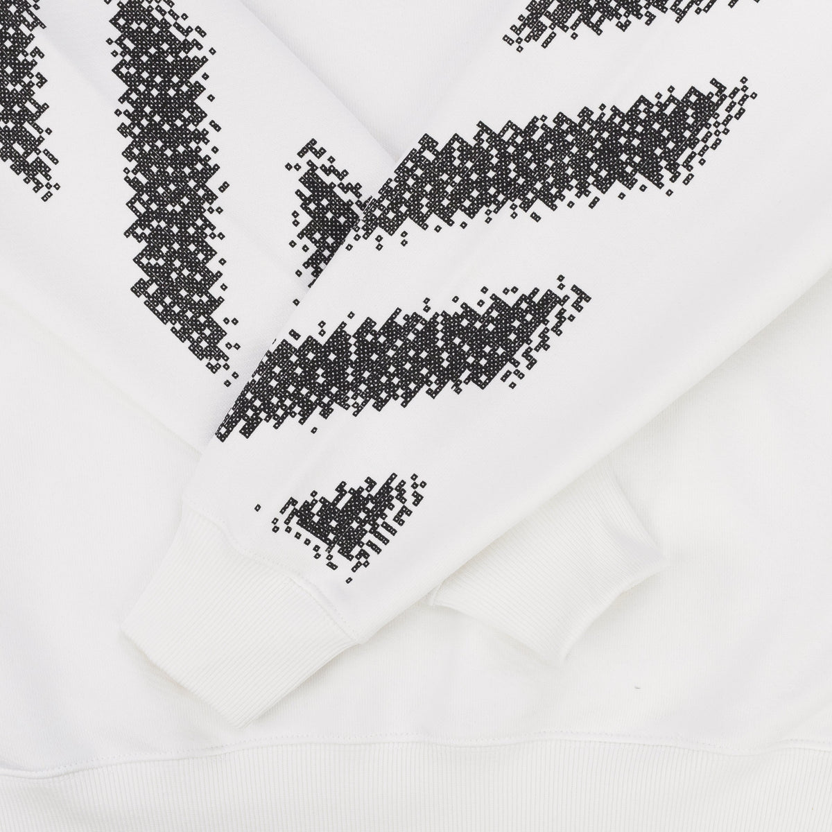 White Pixel Diagonal Skate Hoodie