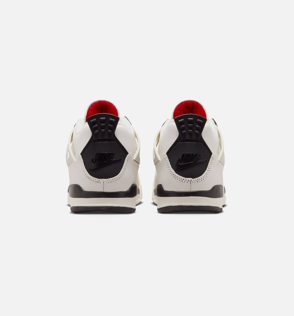 Air Jordan 4 Retro Flight Club Preschool Sneakers - Sail/Black/University Red
