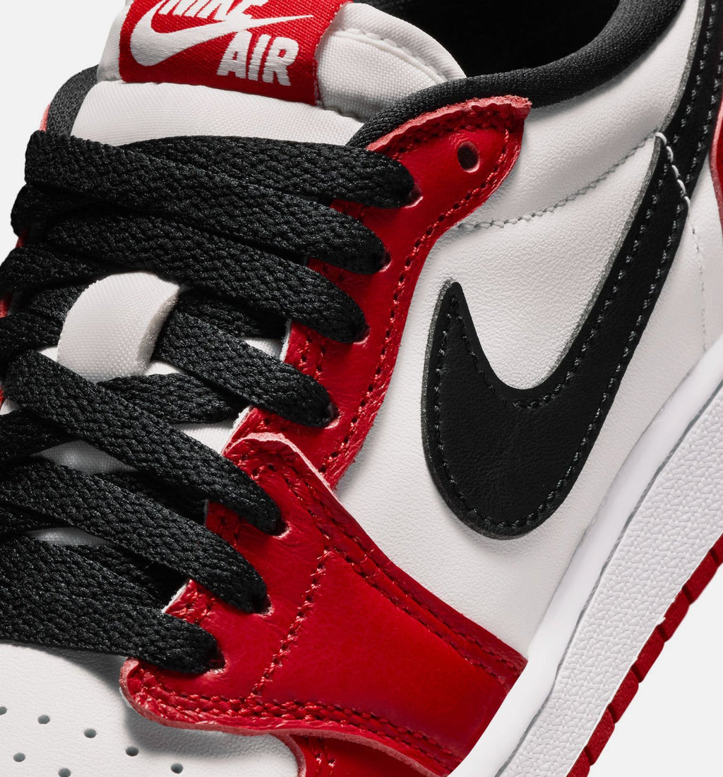 Air Jordan 1 Retro Low OG Grade School Lifestyle Shoe - Varsity Red/Black/Summit White