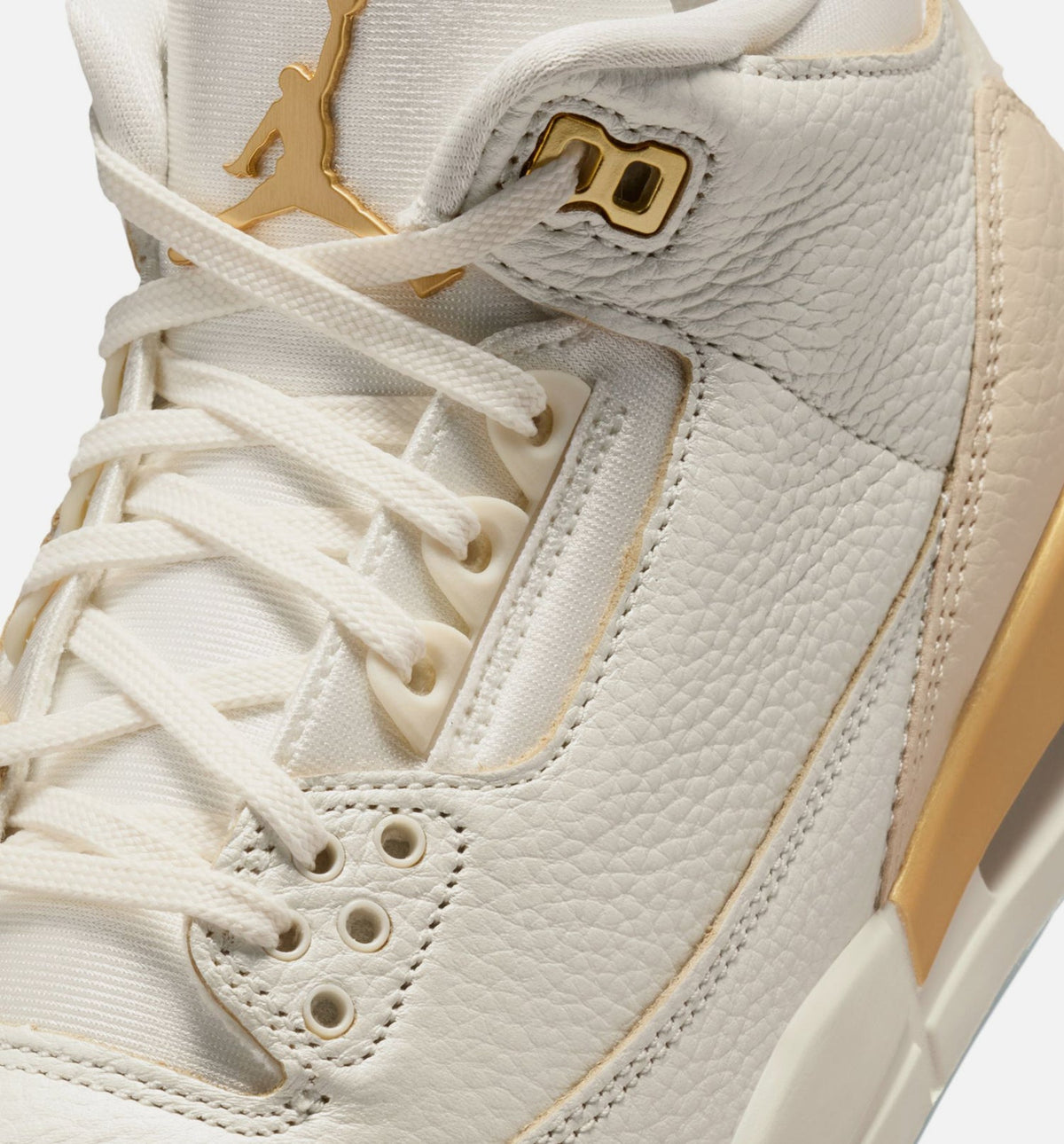 Air Jordan 3 Retro Sail and Pale Ivory Womens Lifestyle Shoe | Sail/Team Gold/Pale Ivory/Metallic Gold/Ice