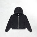 Aiche Washed A Logo Zip Up: Washed Black