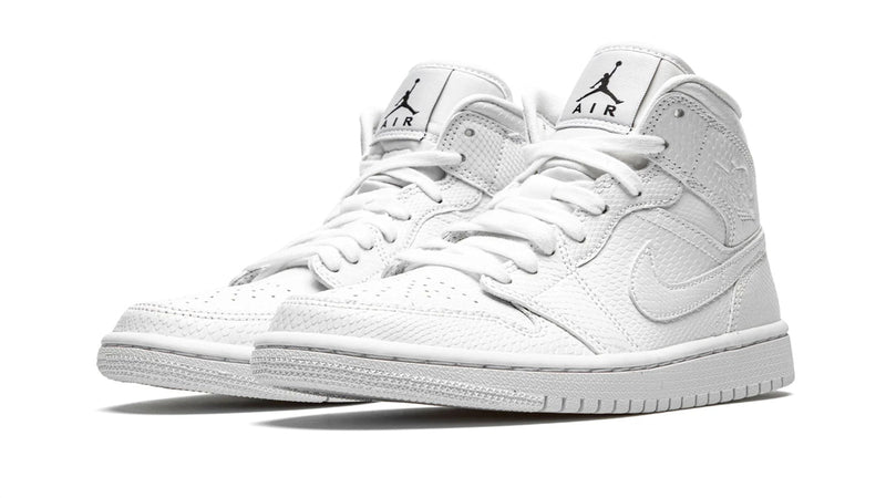 Air Jordan 1 Mid 'White Snakeskin' Women's Sneakers