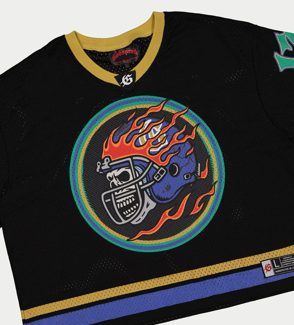 Godspeed First Down Jersey Black/Yellow/Blue