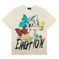 Mixed Emotion Cream Butterfly Cherub Retro Graphic Tee