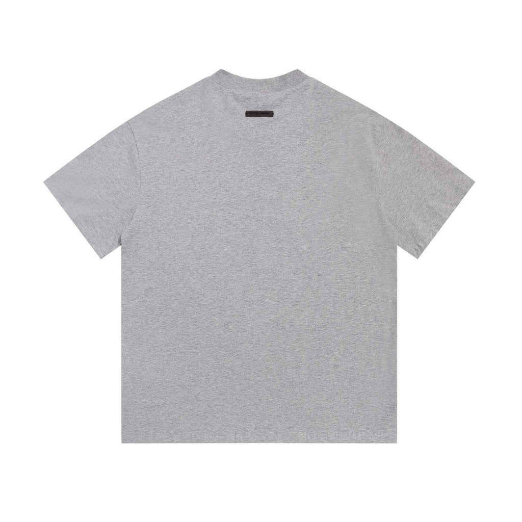 Fear Of God Essentials Silver Foil Letter Print Tee Streetwear Unisex