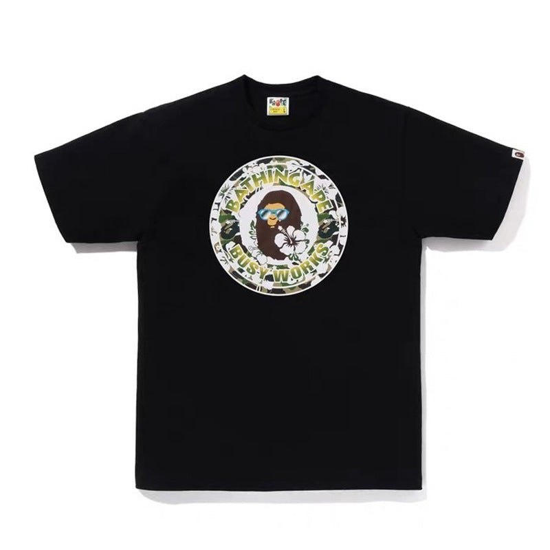 BAPE Ape Head & Shark Graphic Tee Loose Unisex Streetwear T-Shirt