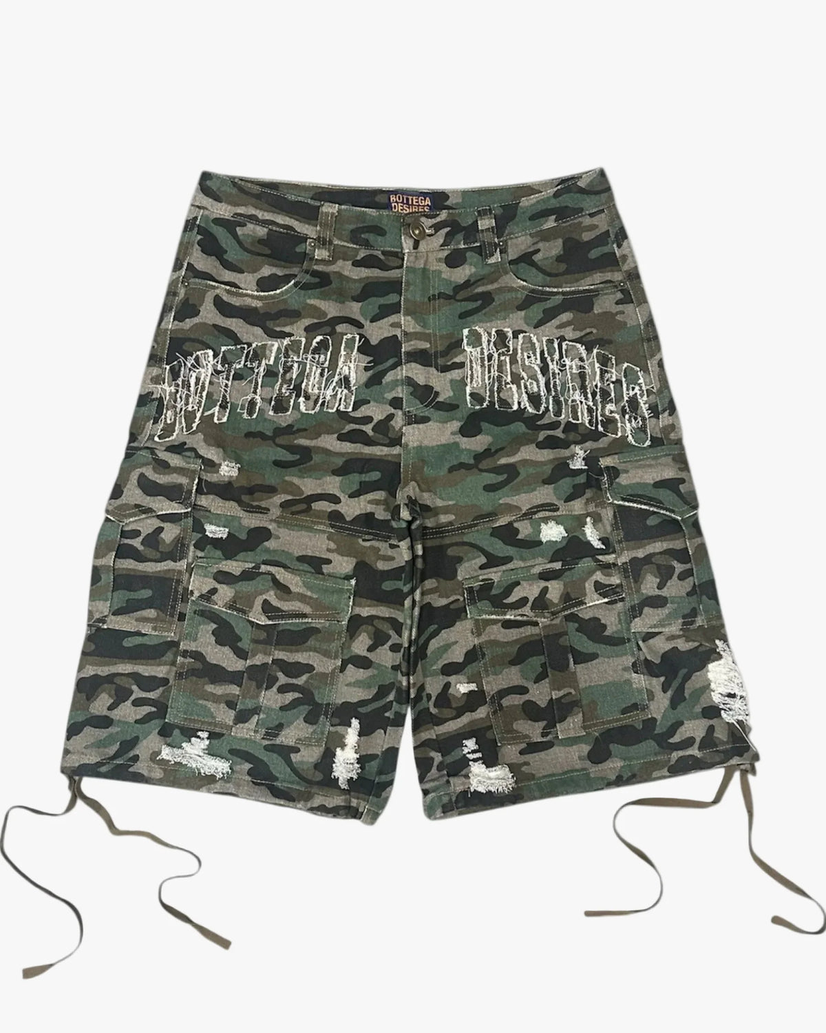 Bottega Desire Cargo Camo Shorts