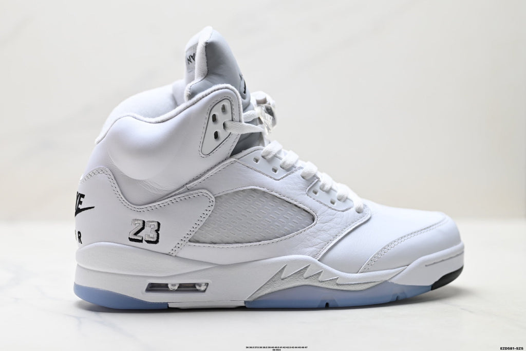 Air Jordan 5 Retro Triple White Sneakers