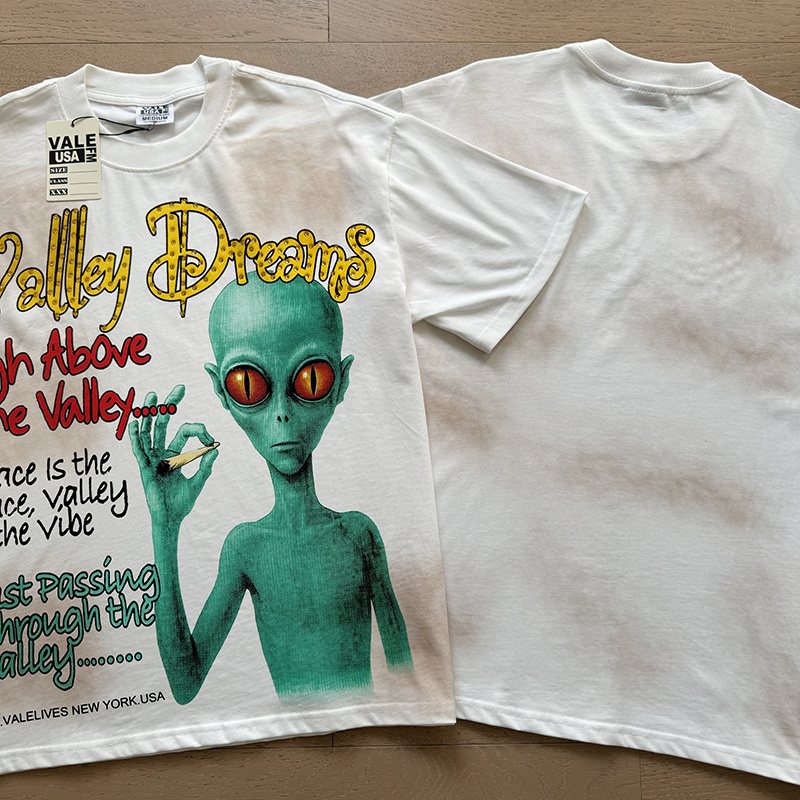VALE USA Rhinestone Washed Graphic T-Shirt