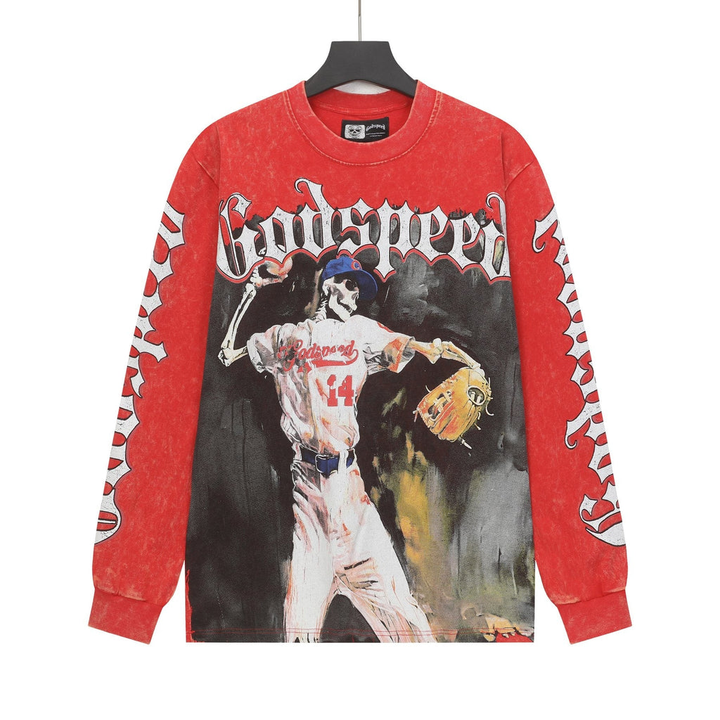 Godspeed Baseball Graphic Long-Sleeve T-Shirt