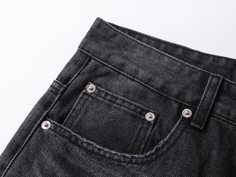 Purple Brand Black Distressed Washed Denim Jeans