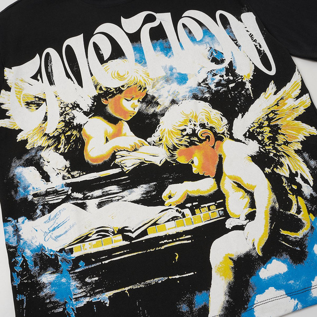 MIXED EMOTION Rhinestone Graphic Short-Sleeve T-Shirt
