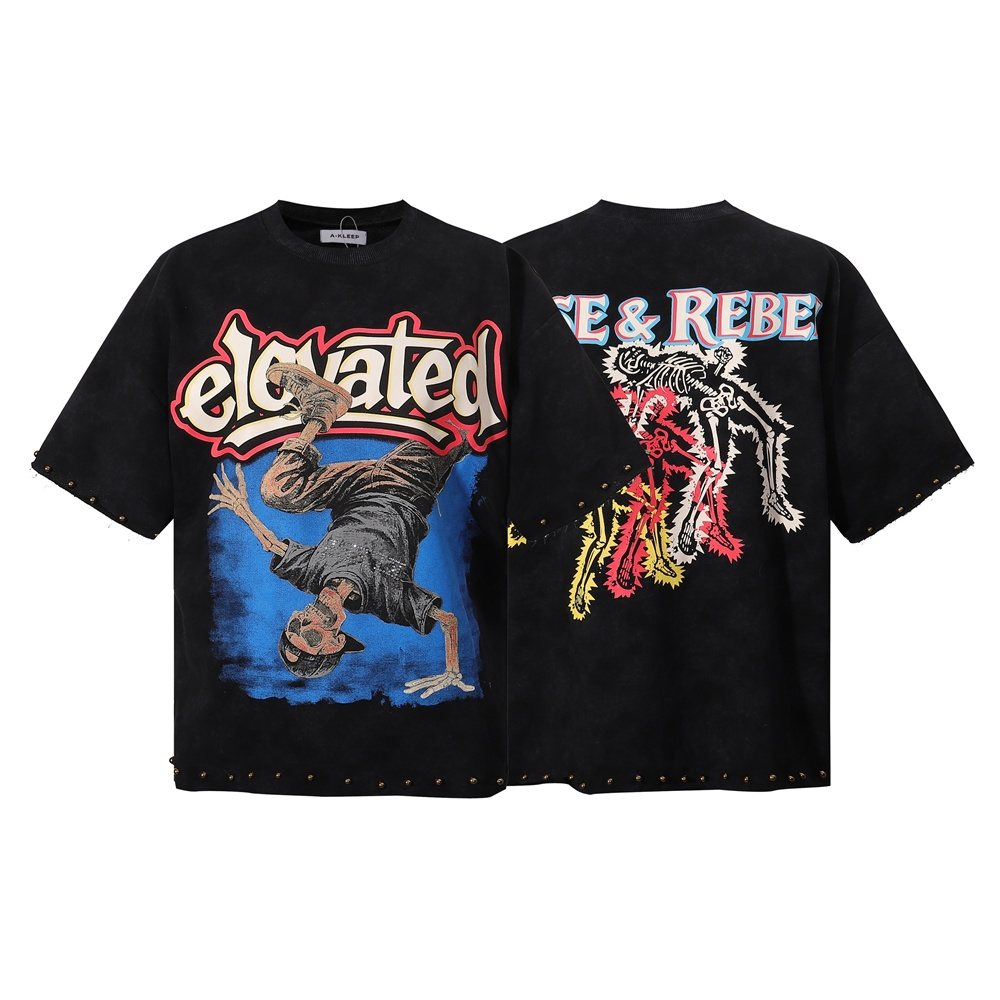 KLEEP Rise & Rebel Skeleton Graphic T-Shirt