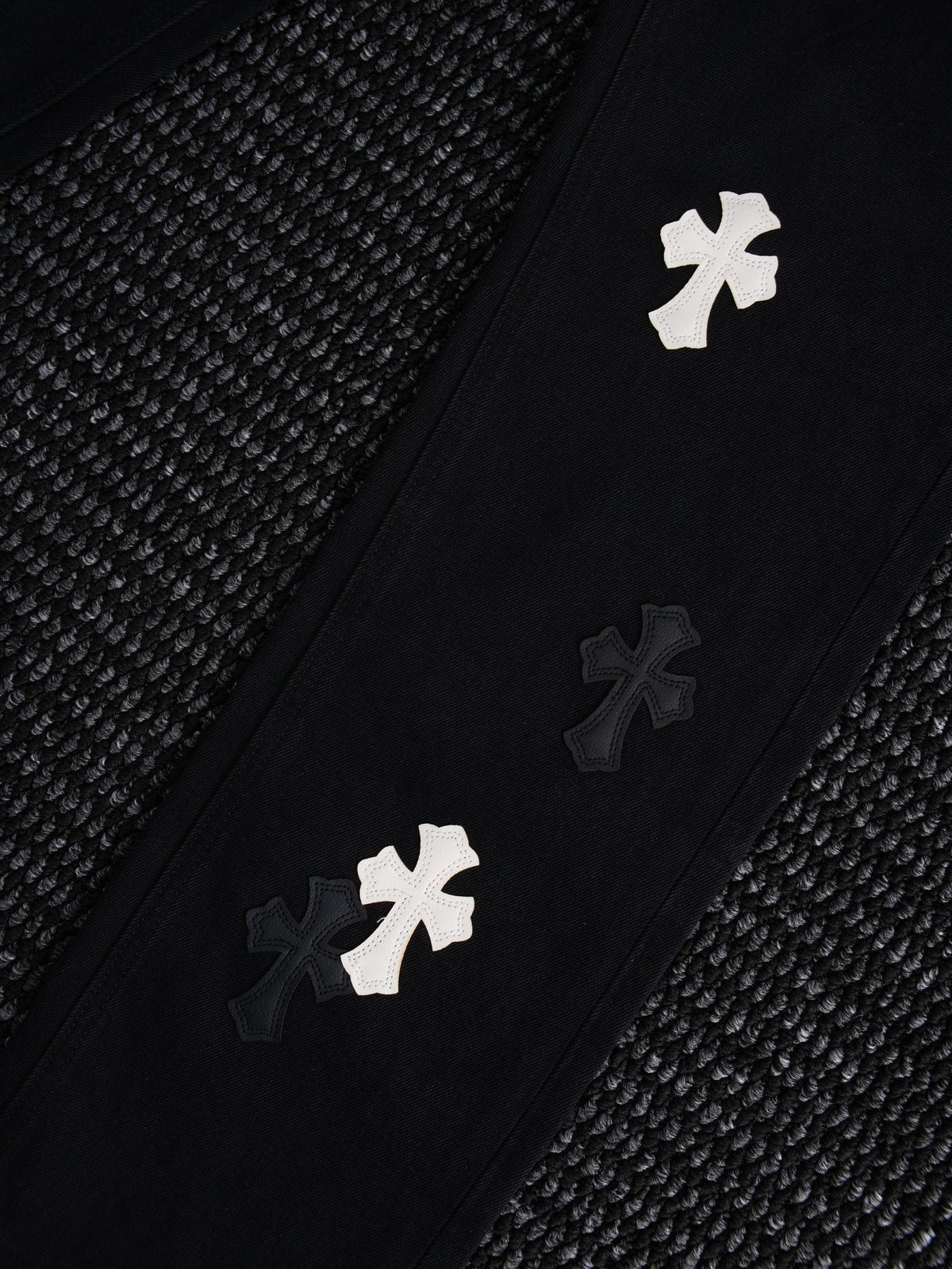 Chrome Hearts Cross Patch Black Jeans