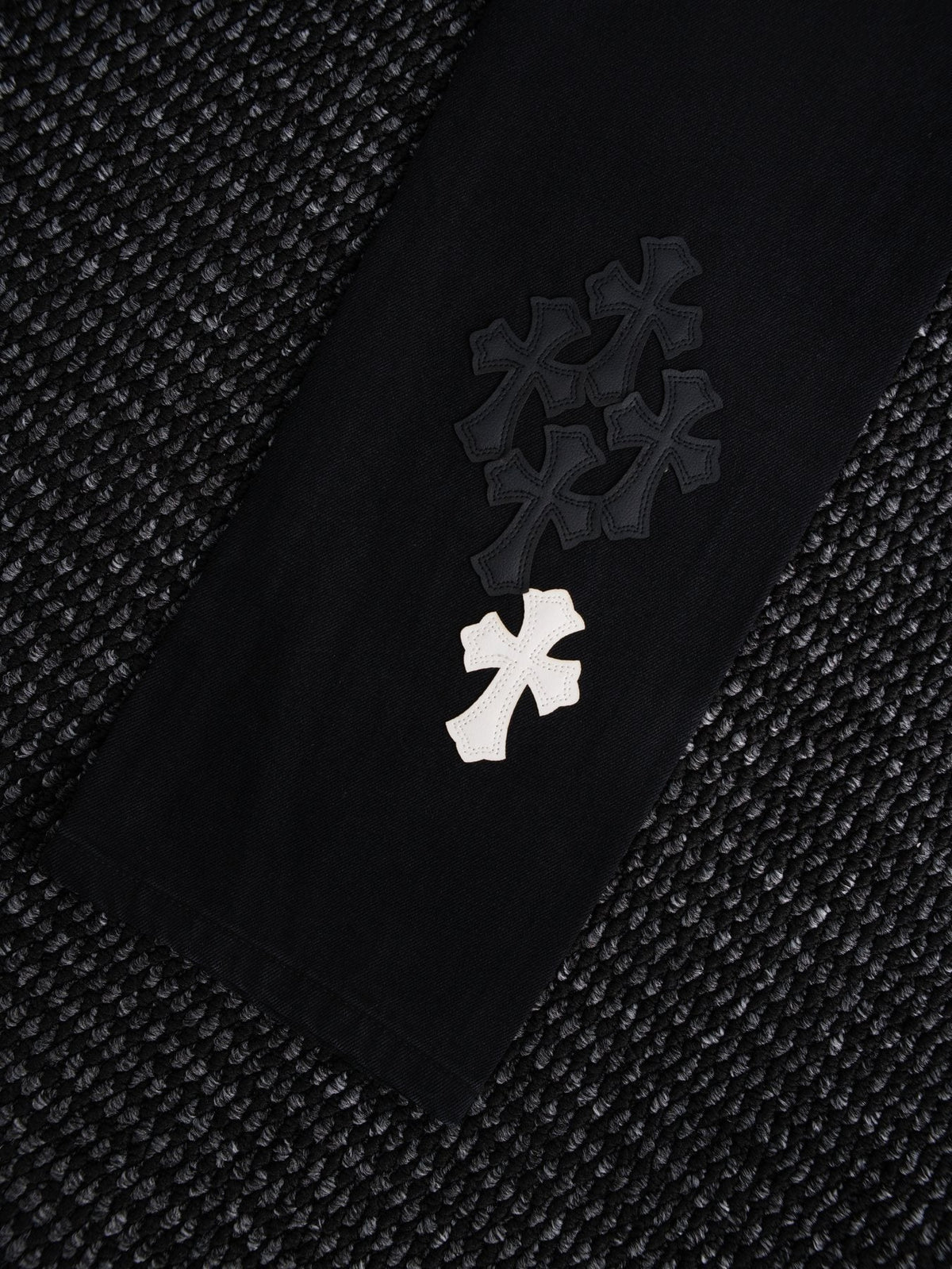 Chrome Hearts Cross Patch Black Jeans