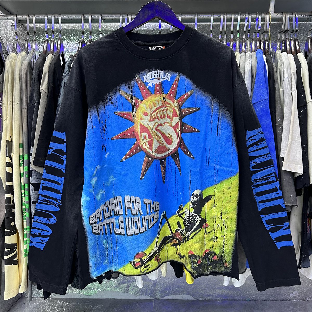 Rough Play SunShower Rhinestone Long-Sleeve T-Shirt