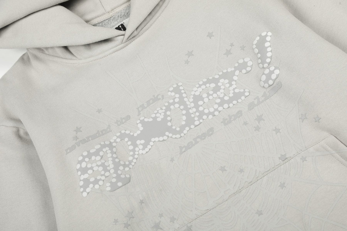 Sp5der Rhinestone Star Hoodie & Sweatpants Set