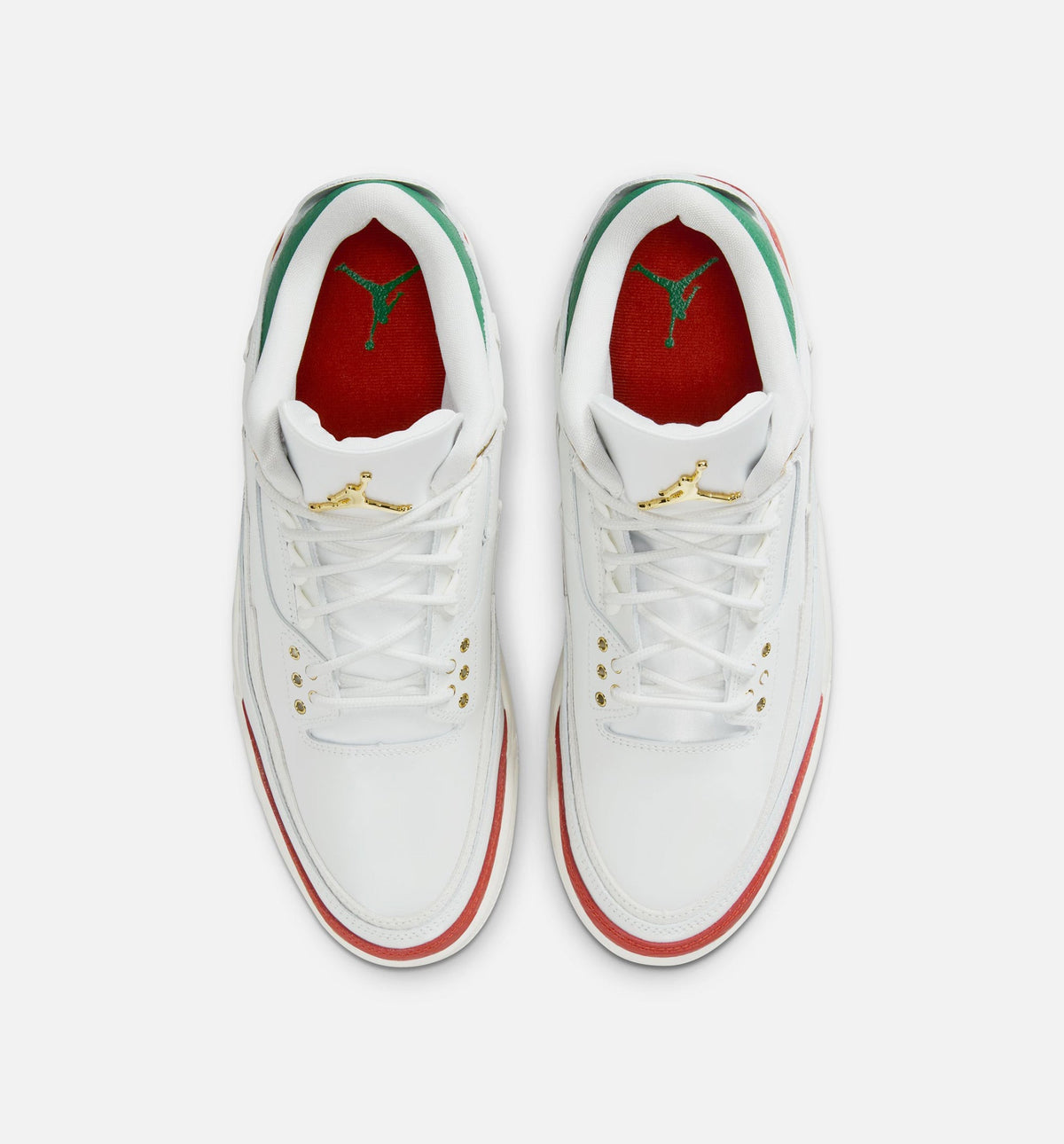 Air Jordan 3 Retro El Vuelo Men's Lifestyle Shoes - Summit White/Pine Green/Dragon Red/Metallic Gold