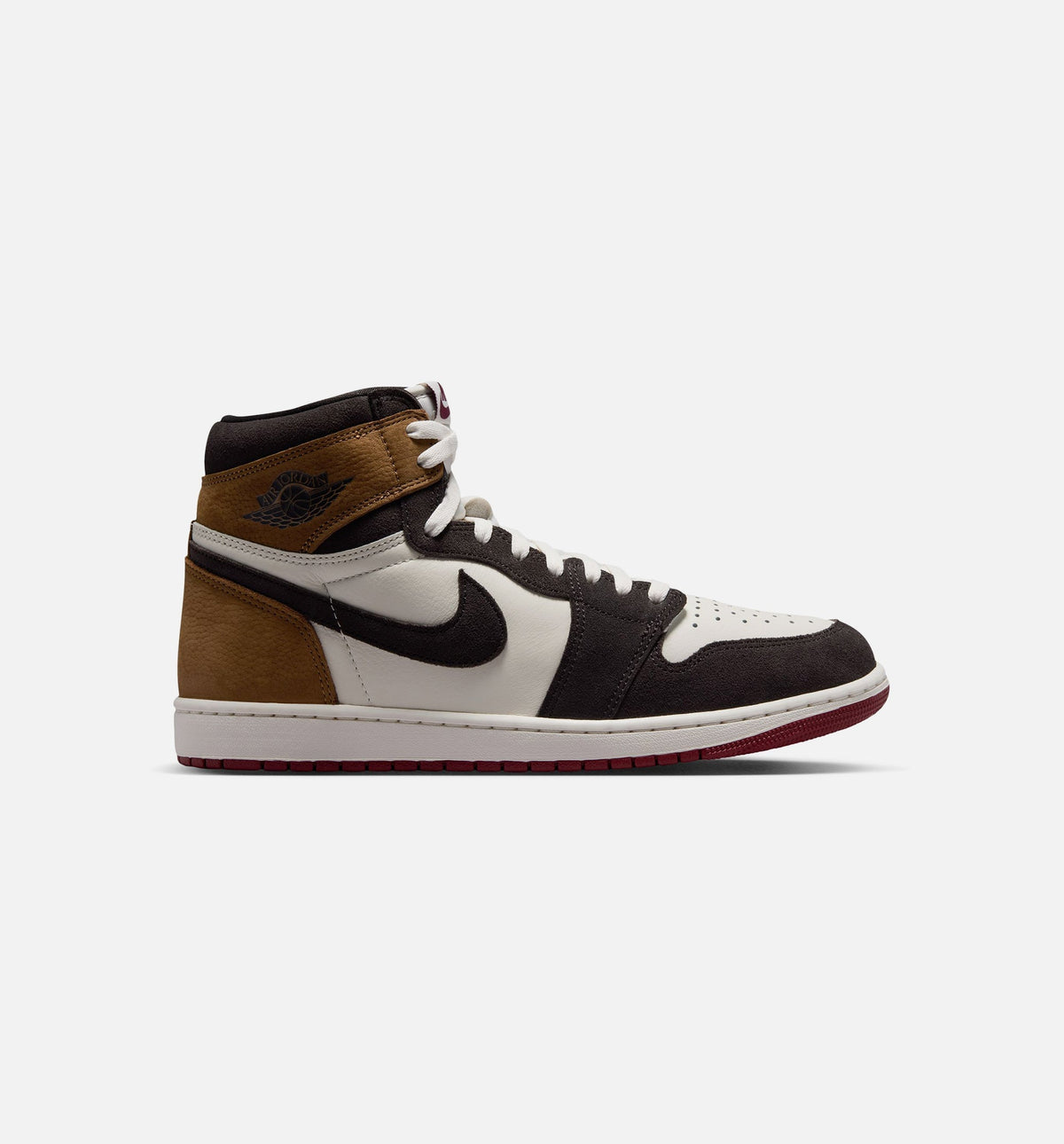 Air Jordan 1 Retro High OG Love Letter Men's Sneakers - Dark Brown / Red / Light Brown