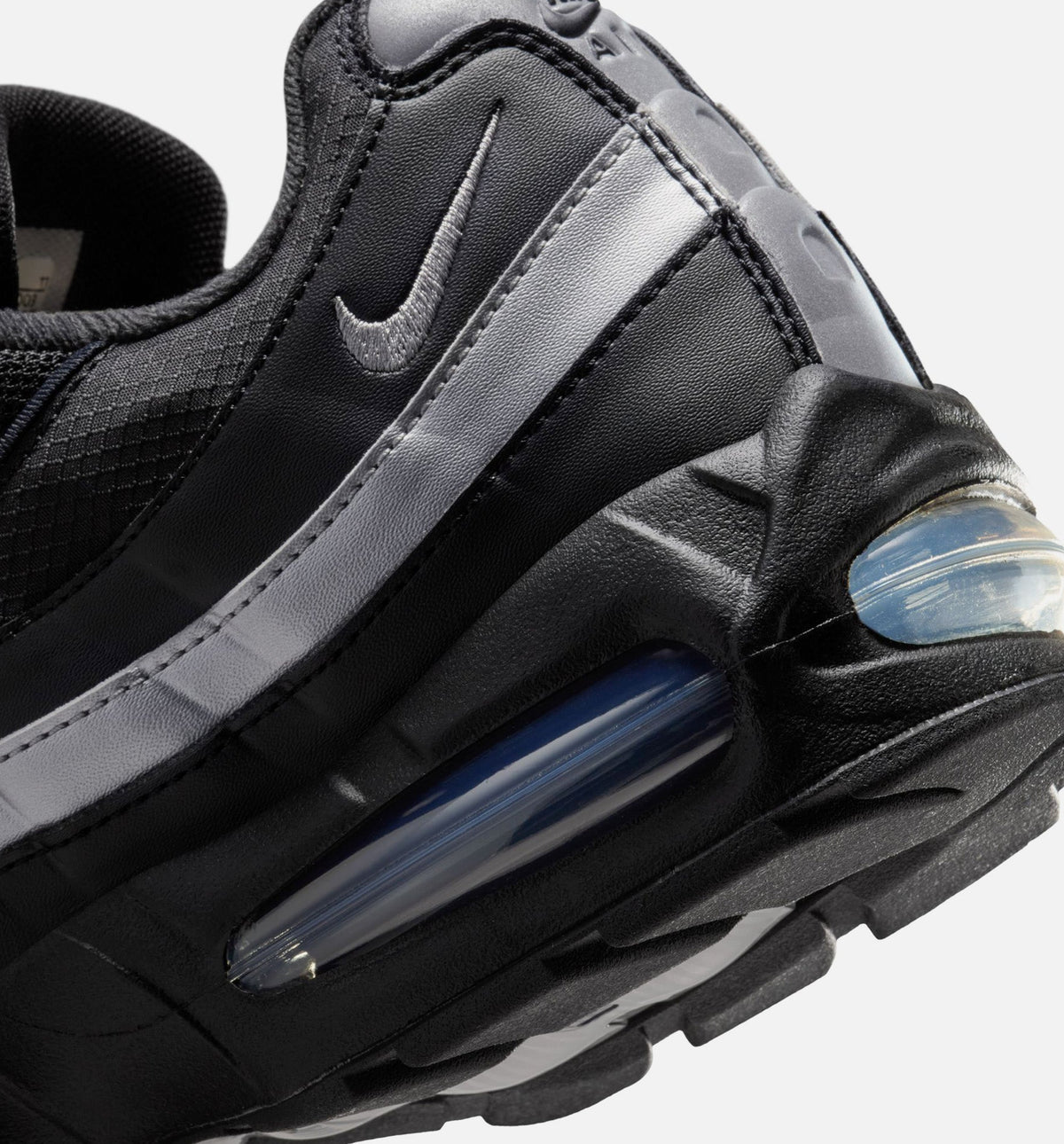 Air Max 95 Big Bubble OG Reflective Accents Men's Lifestyle Shoes - Black/Black/White/Metallic Silver