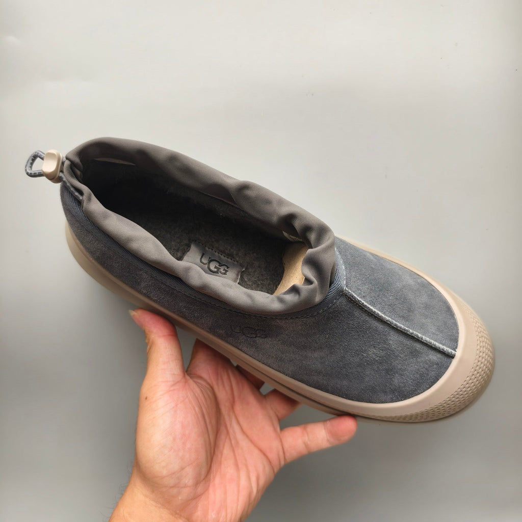 Dark Grey Slip-On Trendy Casual Sneakers — New Arrival | In Stock