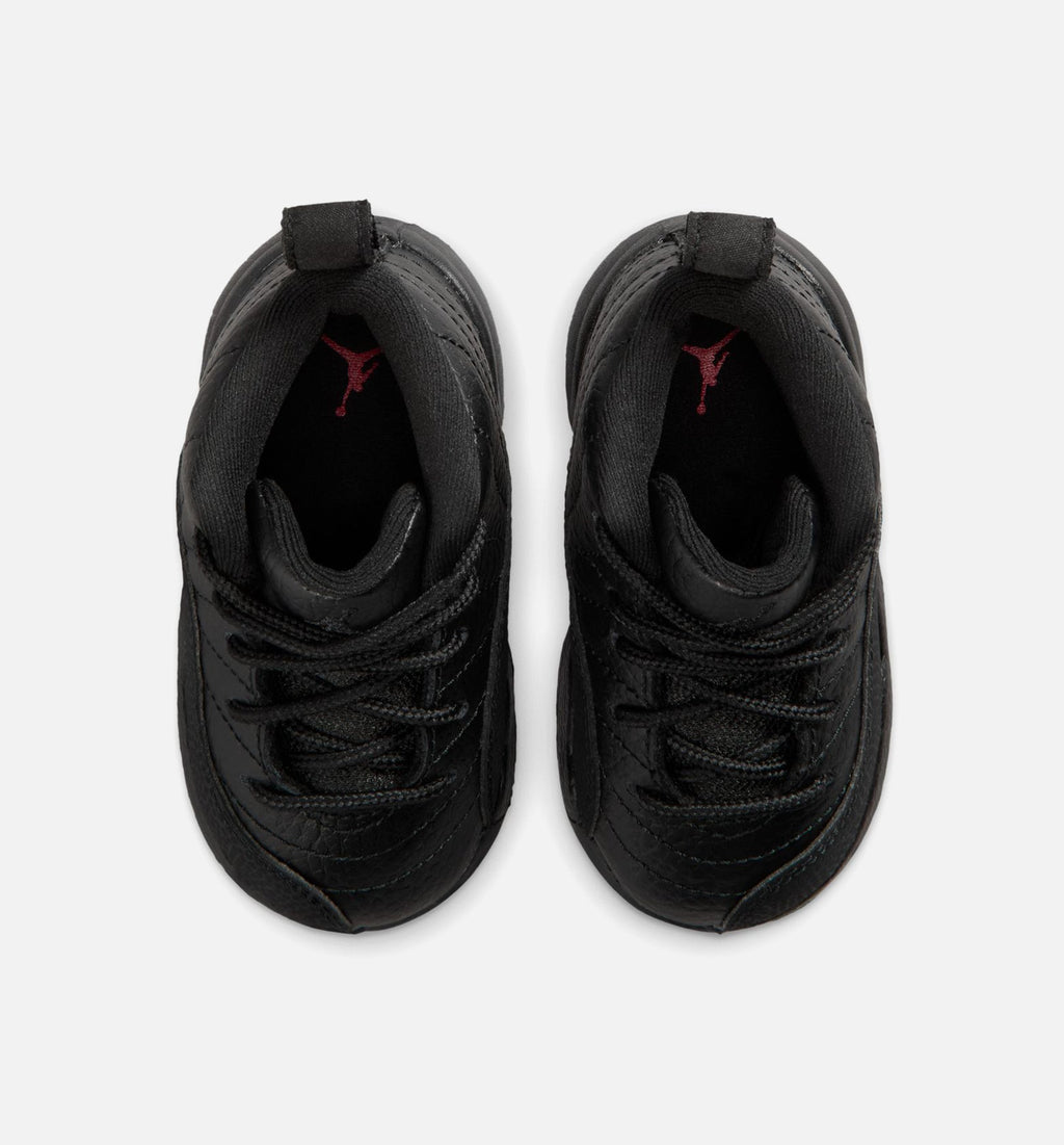 Air Jordan 12 Retro Bloodline Baby & Toddler Shoes - Black/Red