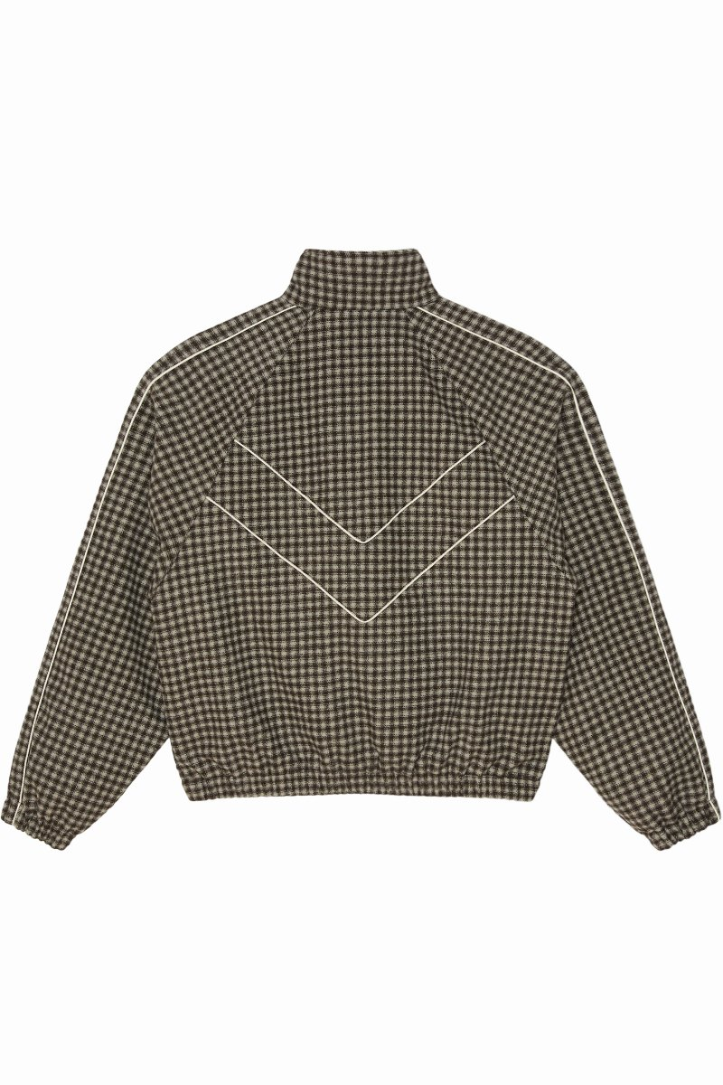 OBEY LEISURE TRAINING JACKET Abbey Stone plaid