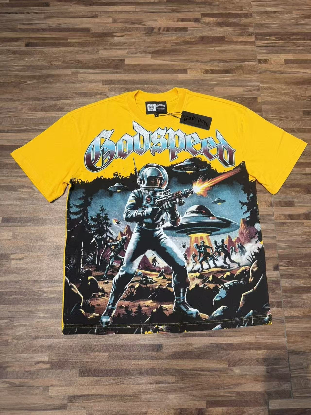 Godspeed Astronaut Sun-Eye Graphic T-Shirt
